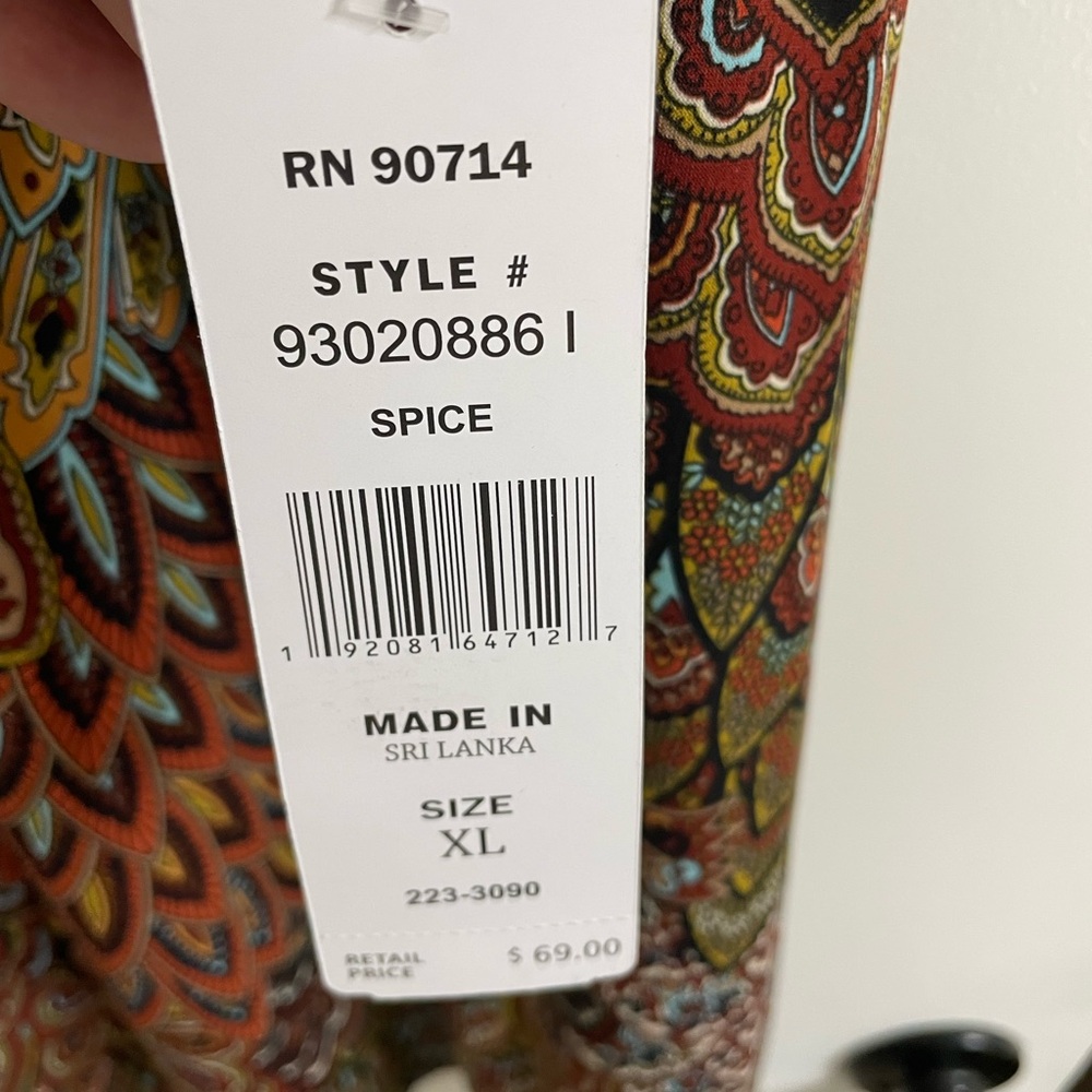 MSK Vibrant Paisley Long Sleeve Dress - Picture 5 of 5